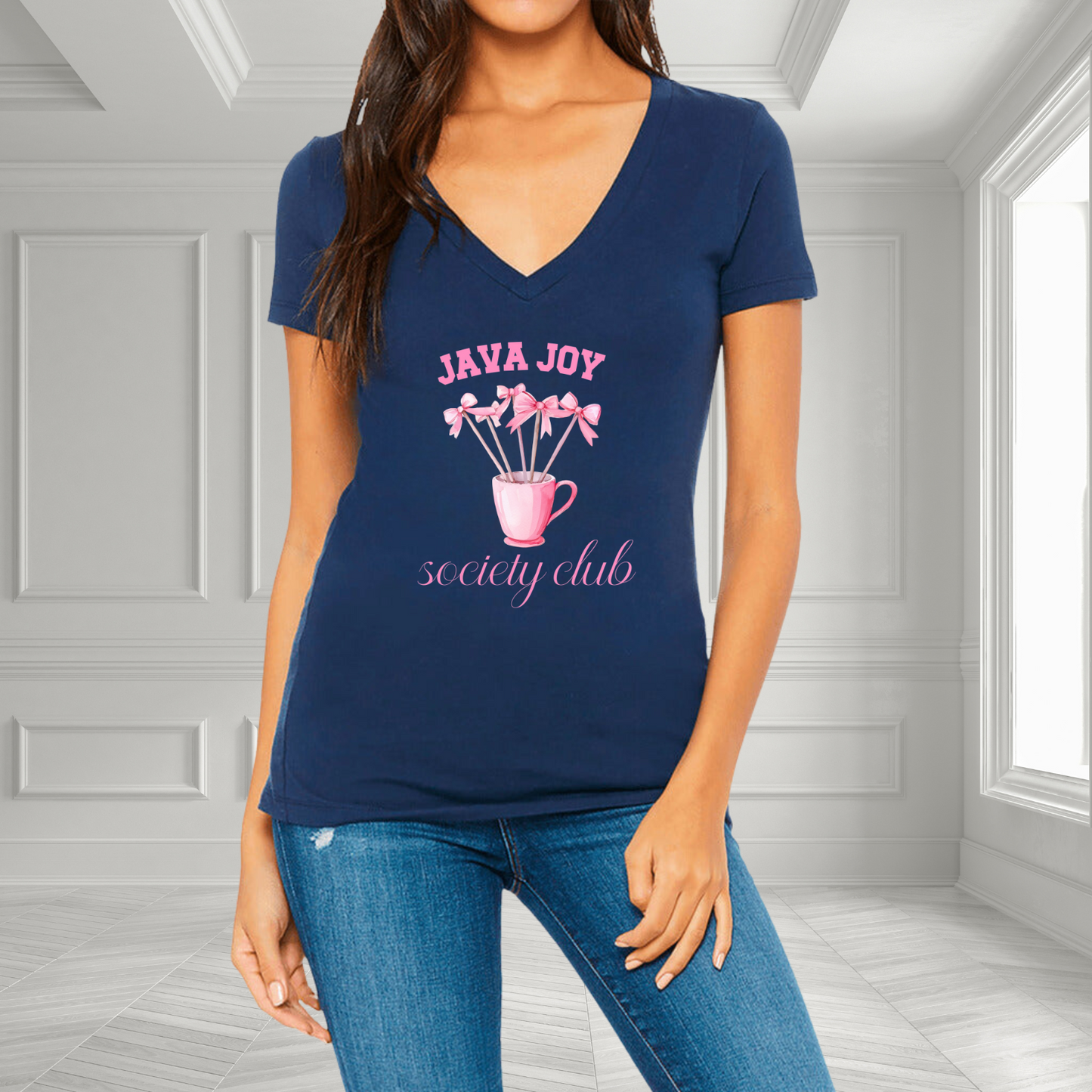Java Joy Society Club V-Neck T-Shirt