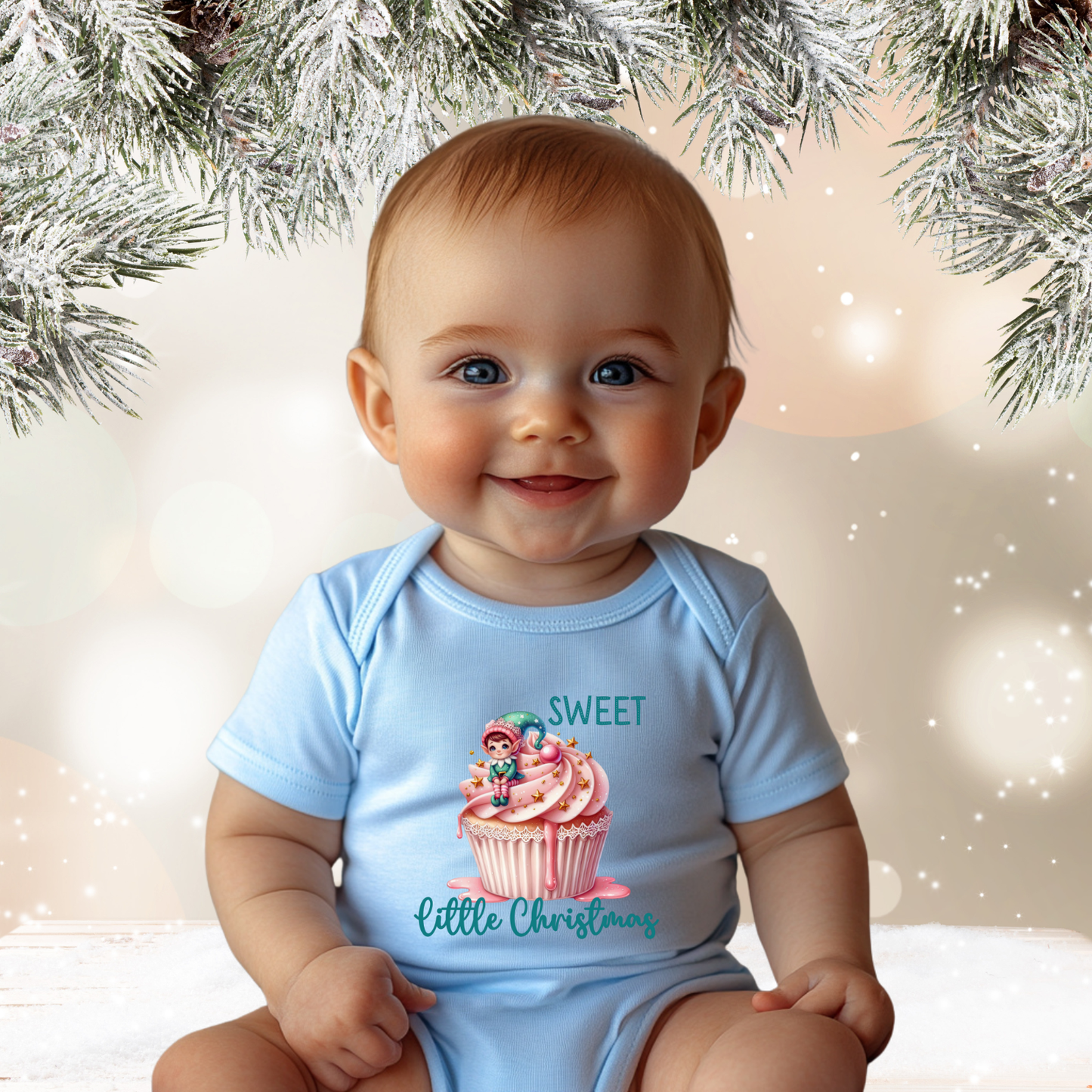 Sweet Little Christmas Infant Short Sleeve Onesie