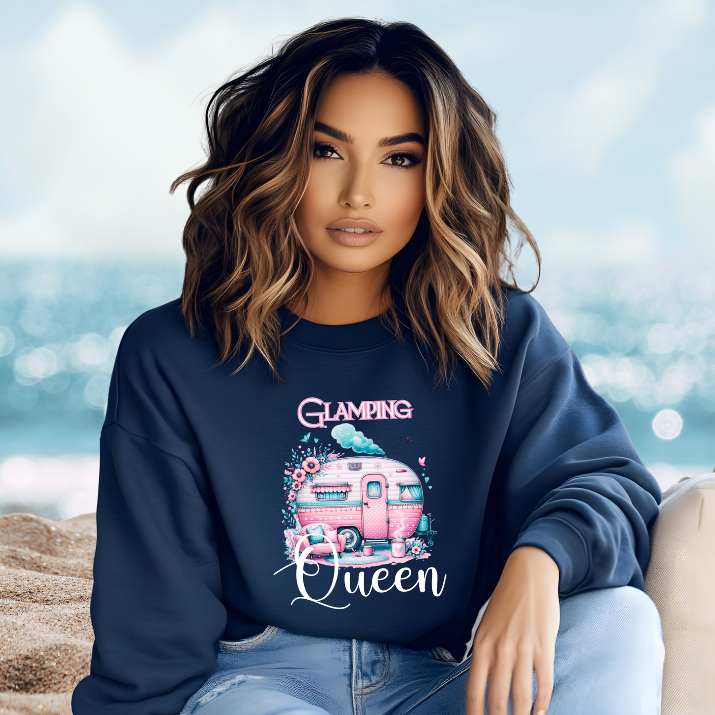 Glamping Queen Crewneck Sweatshirt