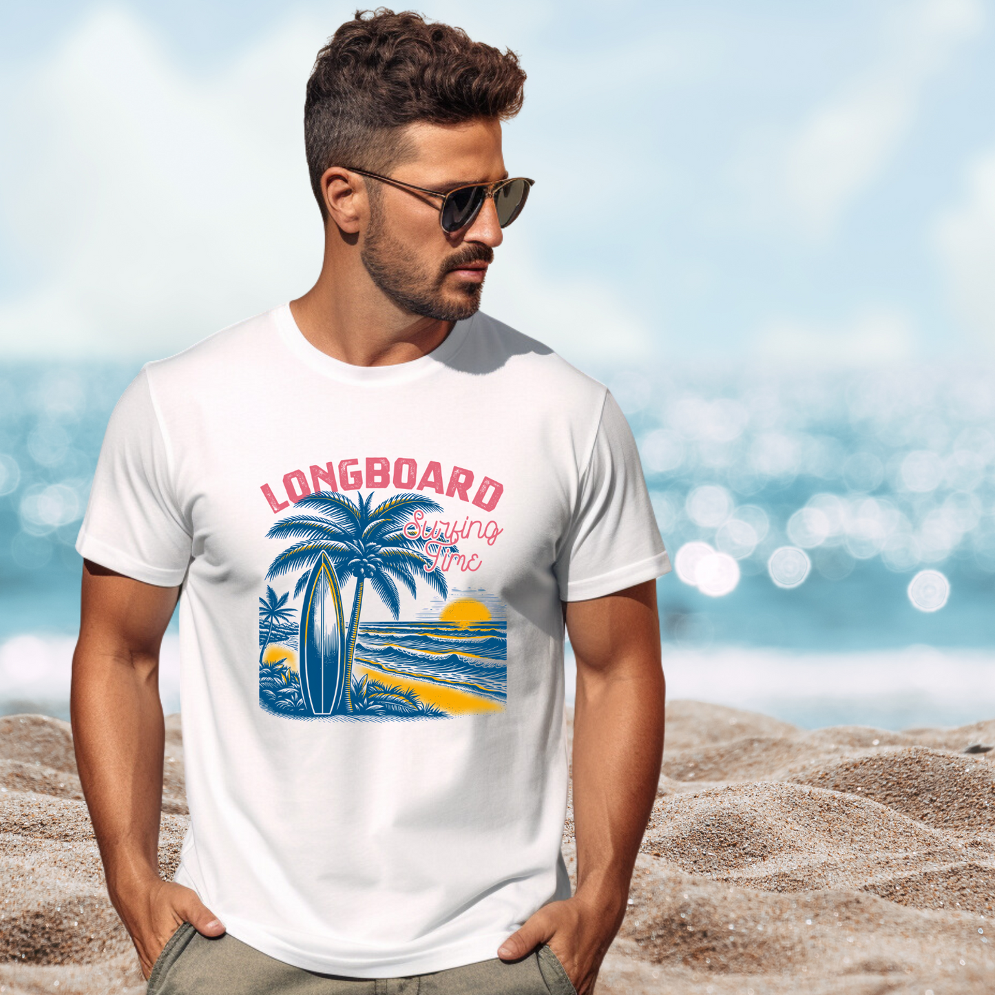 Longboard Surfing T-Shirt