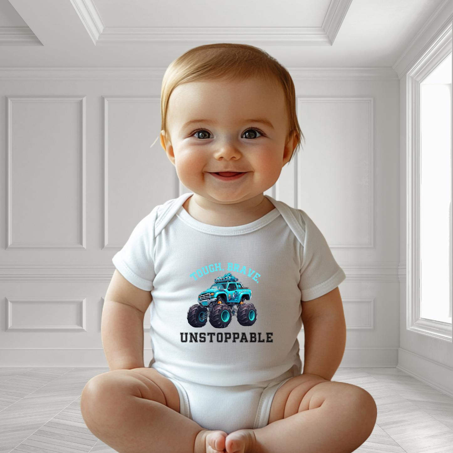 Tough, Brave, Unstoppable Infant Short Sleeve Onesie