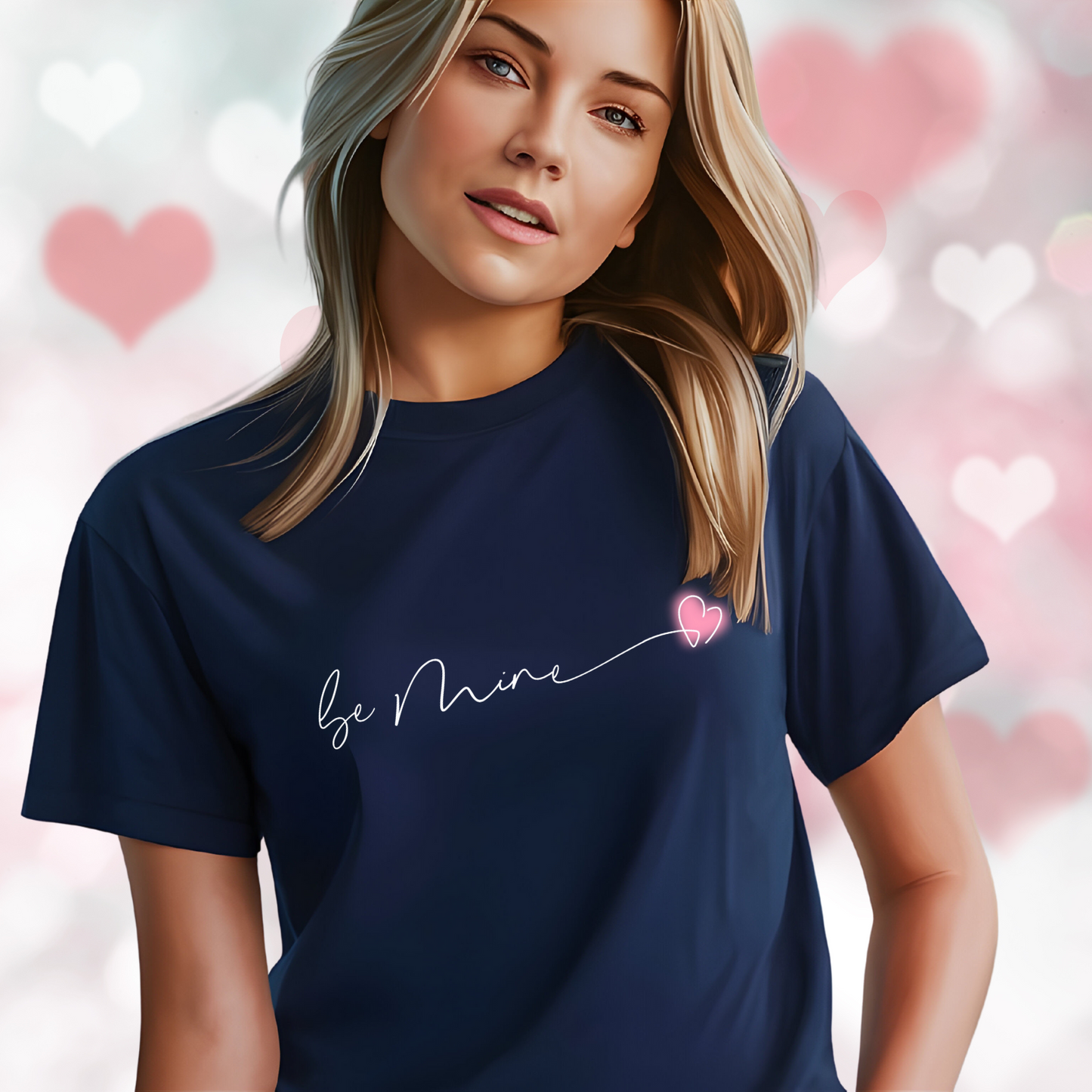 Be Mine Pink Heart T‑Shirt