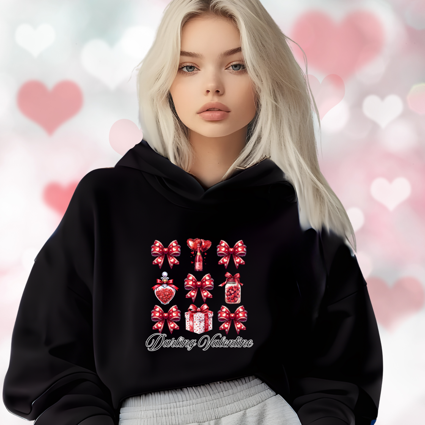 Darling Valentine Crop Hoodie