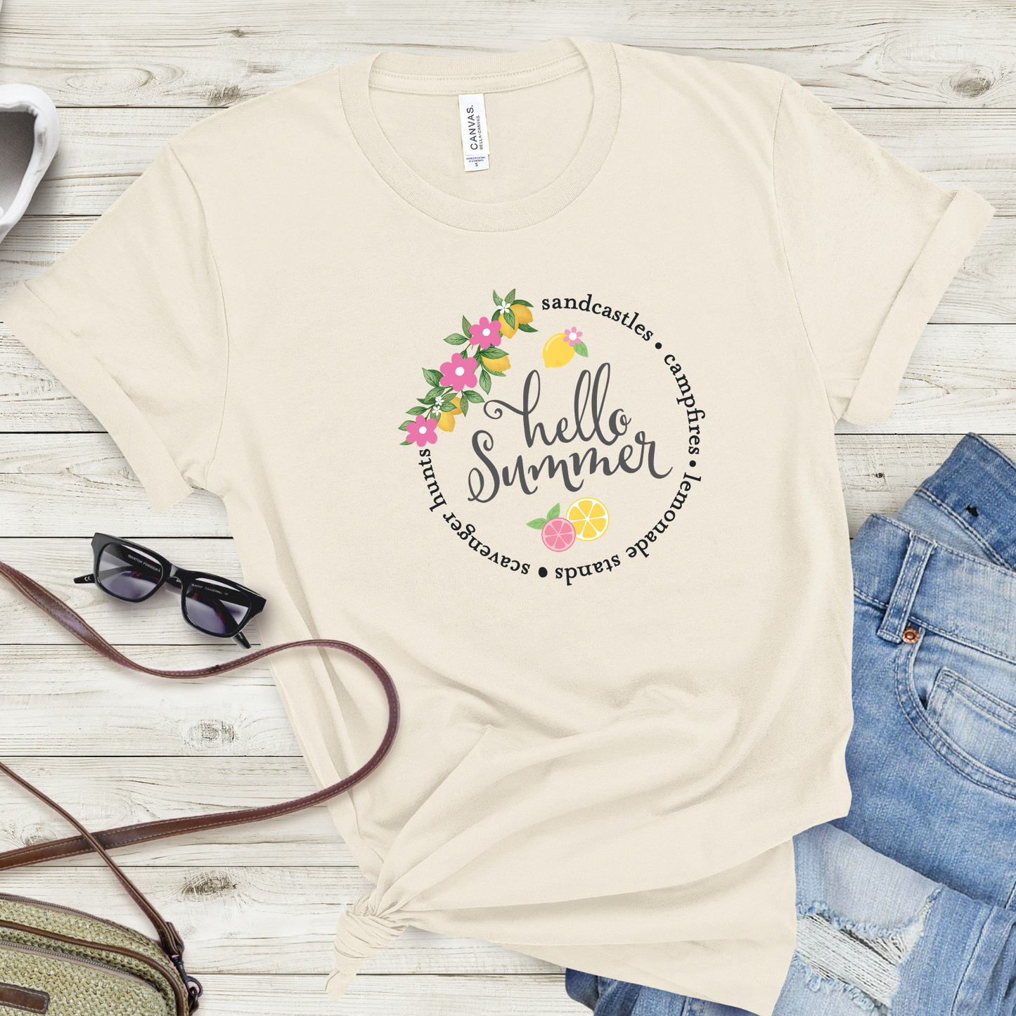 Hello Summer Sandcastles T-Shirt