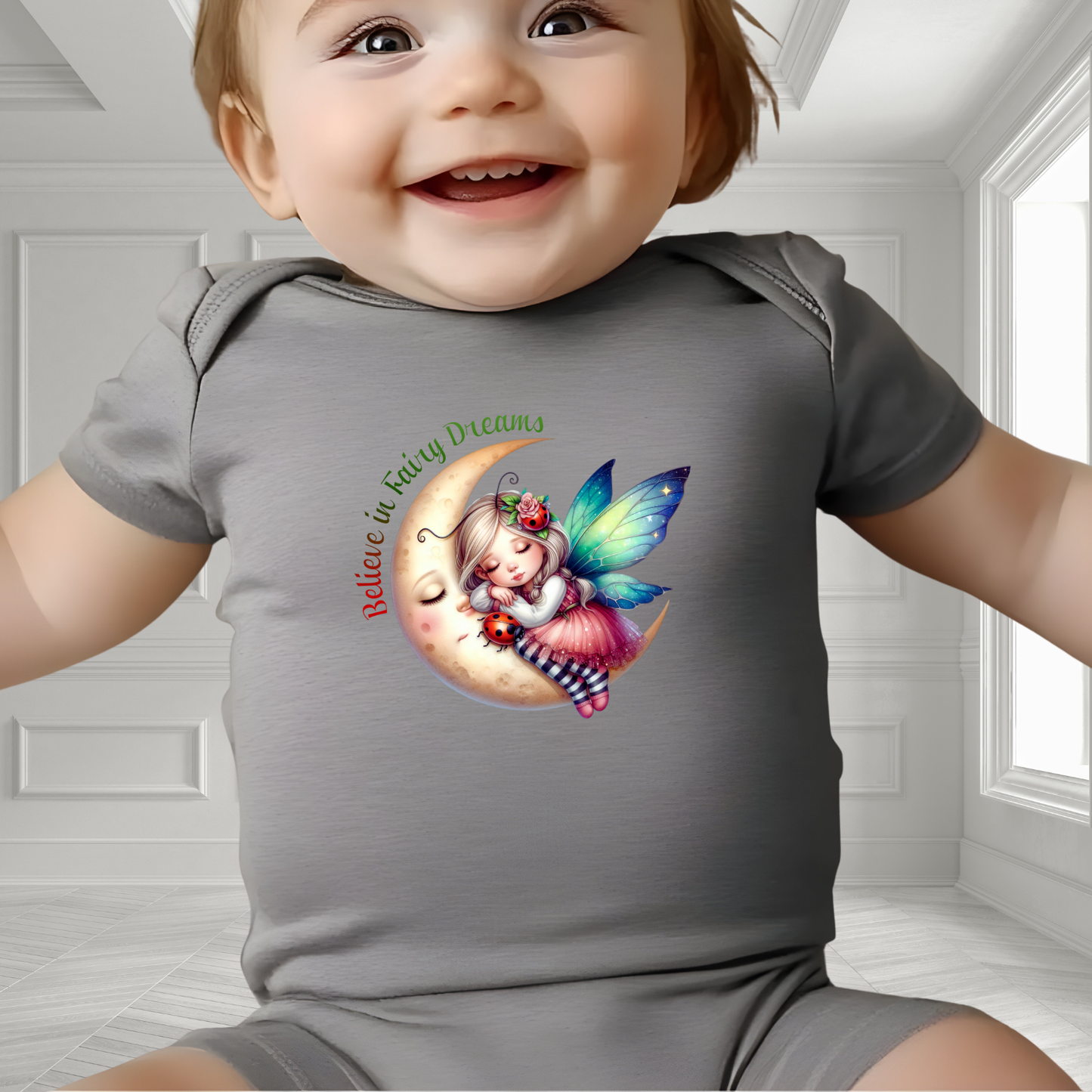 Believe In Fairy Dreams Infant Short Sleeve Onesie