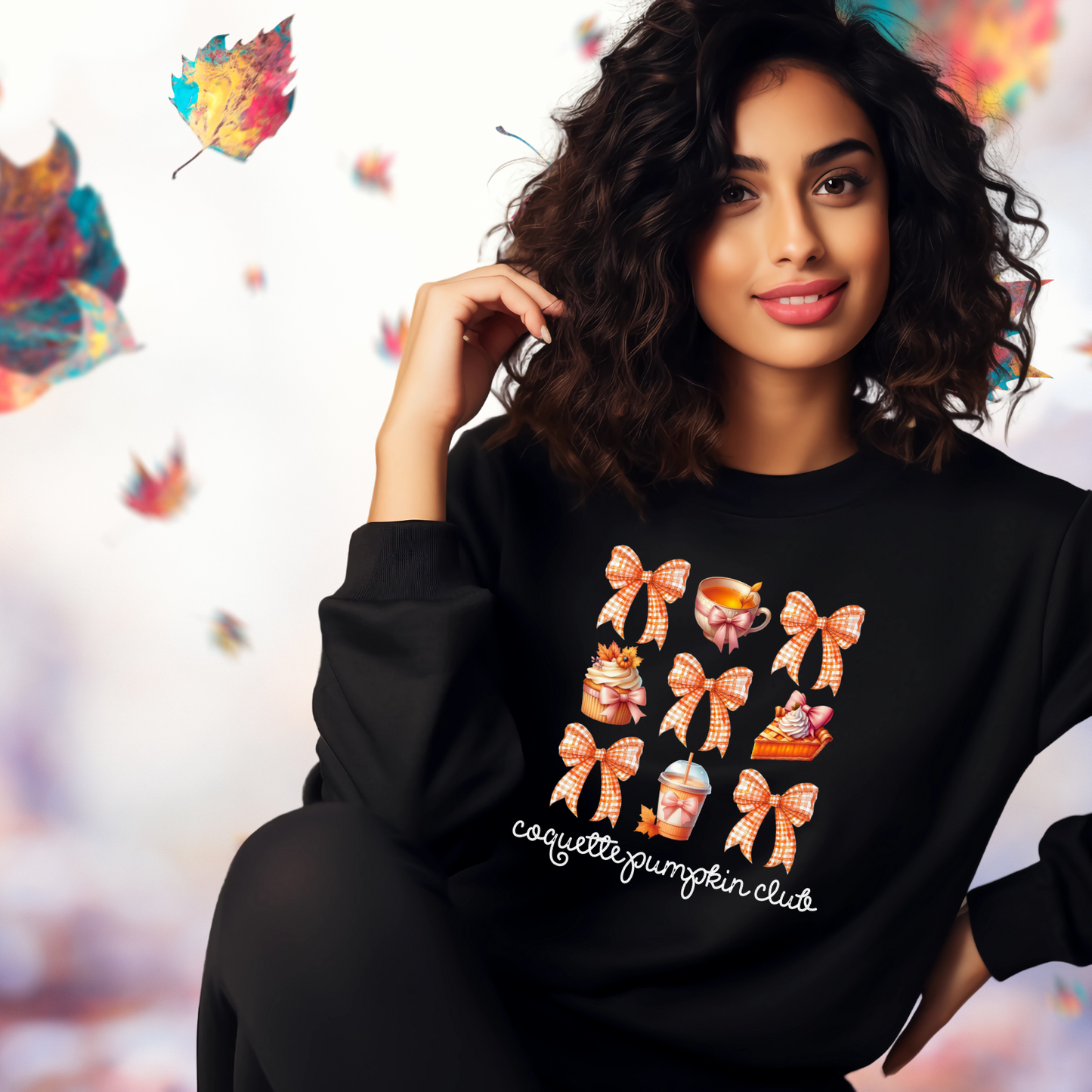 Coquette Pumpkin Club Crewneck Sweatshirt