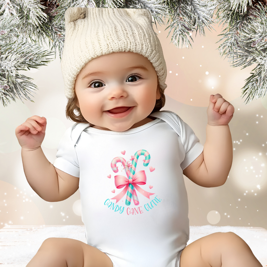 Candy Cane Cutie Infant Short Sleeve Onesie