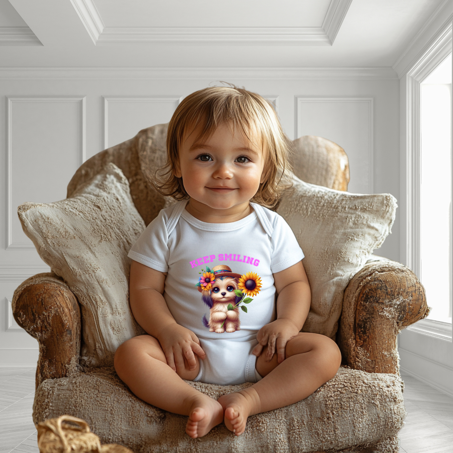 Keep Smiling Infant Short Sleeve Onesie