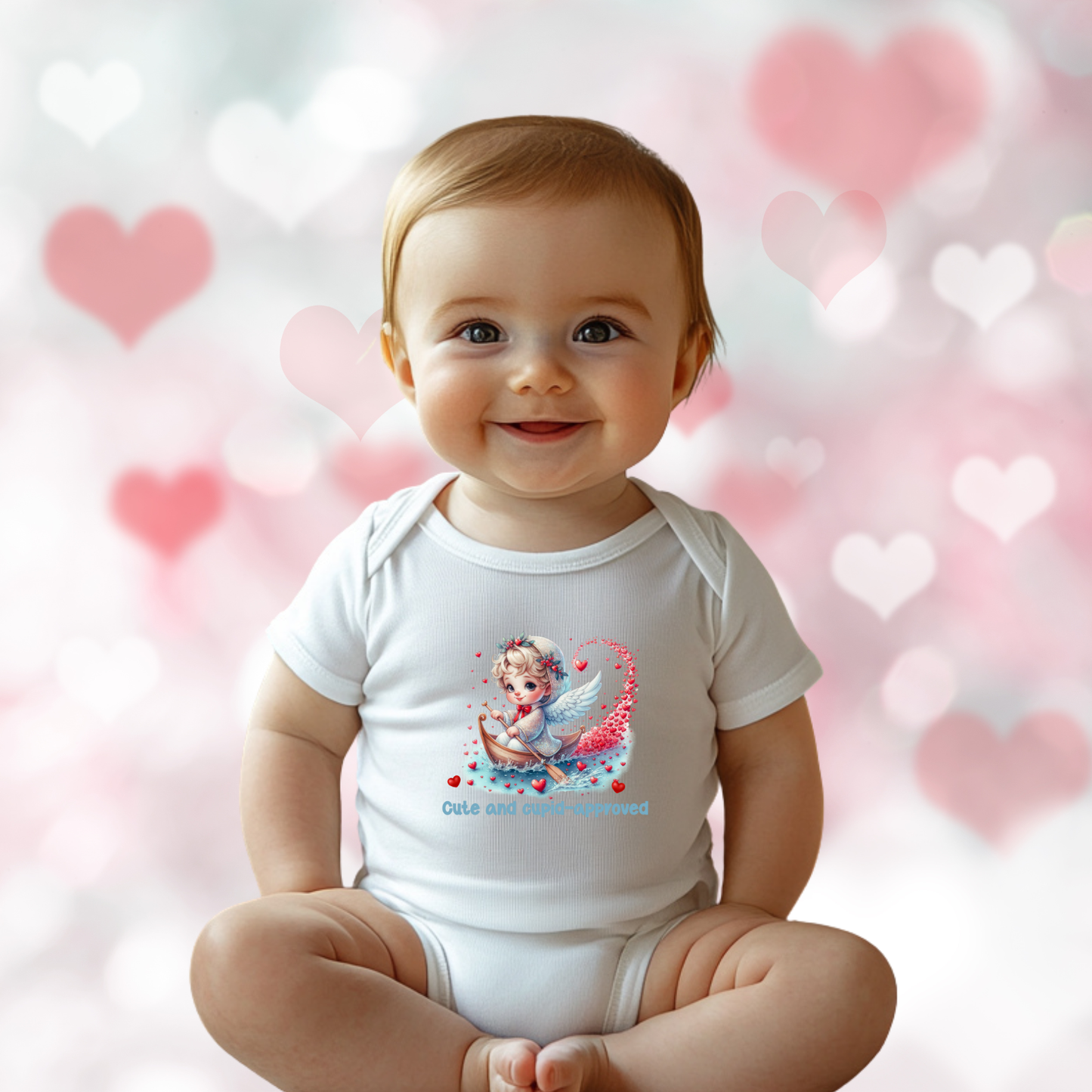 Cute And Cupid Approved Infant Short Sleeve Onesie