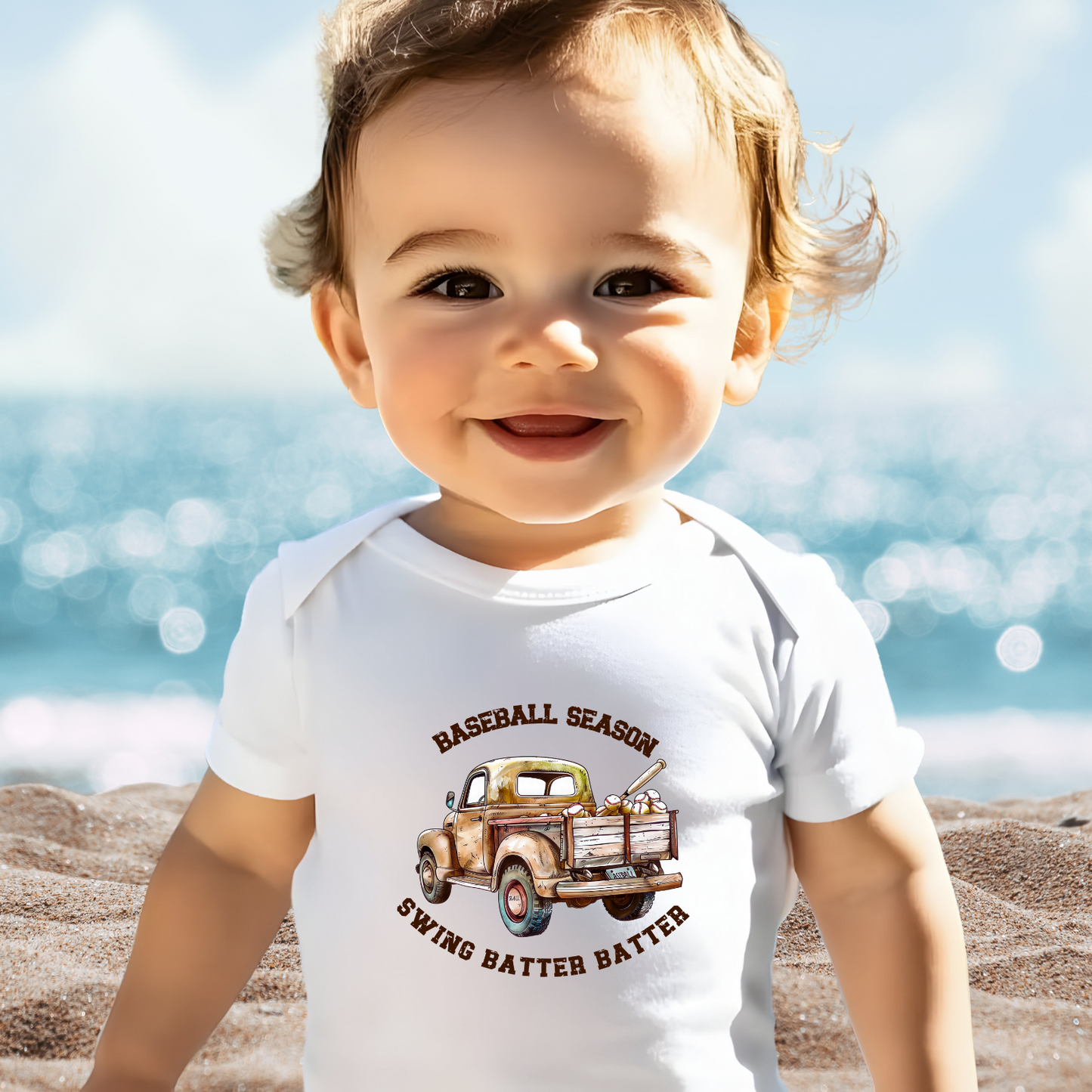 Baseball Season Infant Short Sleeve Onesie