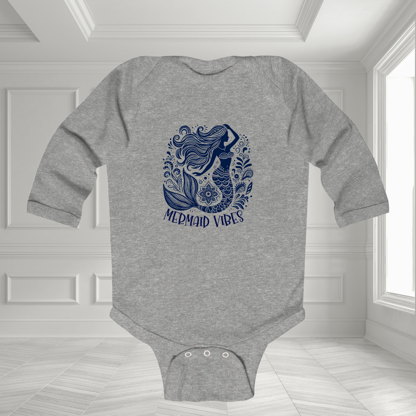 Mermaid Vibes Infant Long Sleeve Onesie