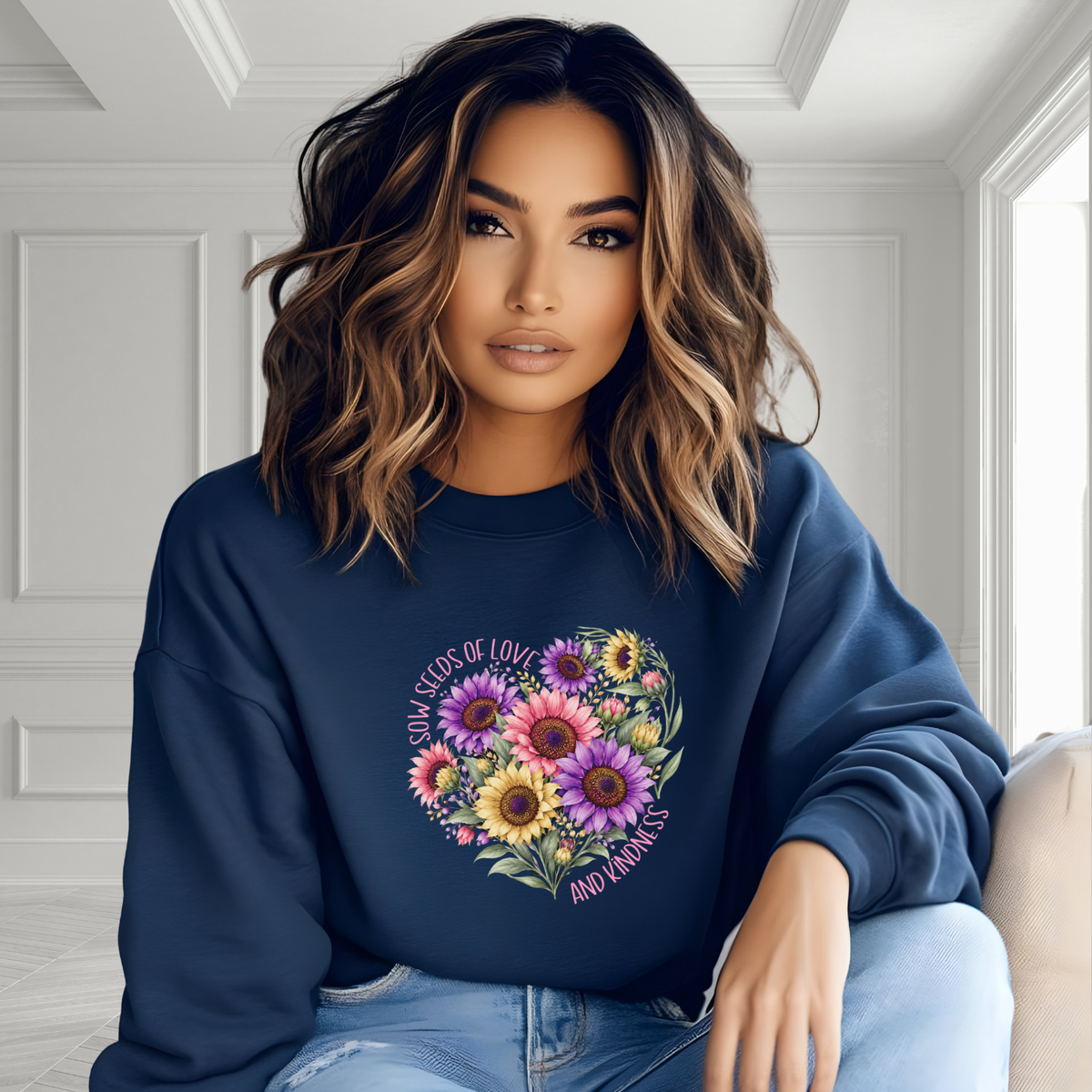 Sow Seeds Of Love And Kindness Crewneck Sweatshirt