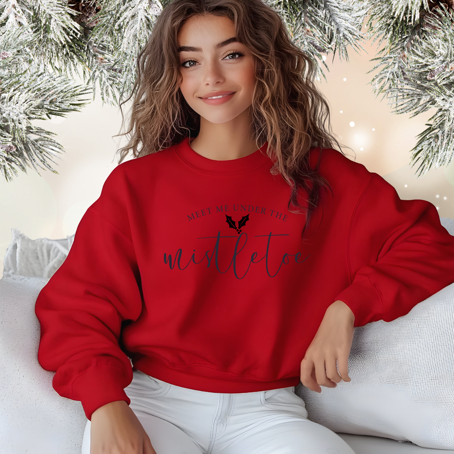 Meet Me Under the Mistletoe Crewneck Sweatshirt