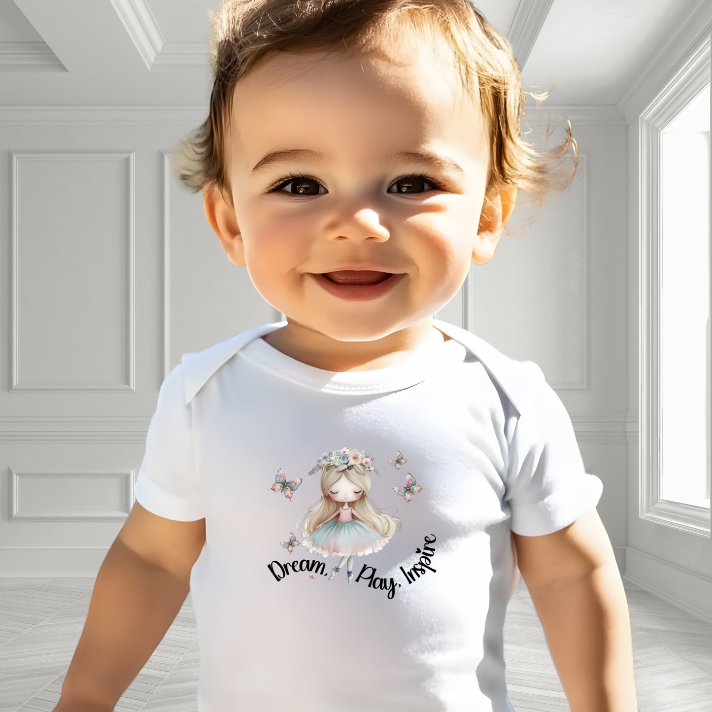 Dream, Play, Inspire Infant Short Sleeve Onesie