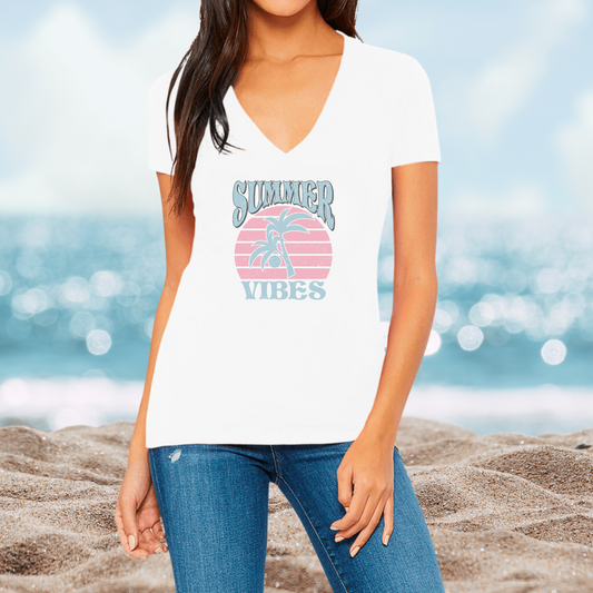 Summer VIbes V-Neck T-Shirt