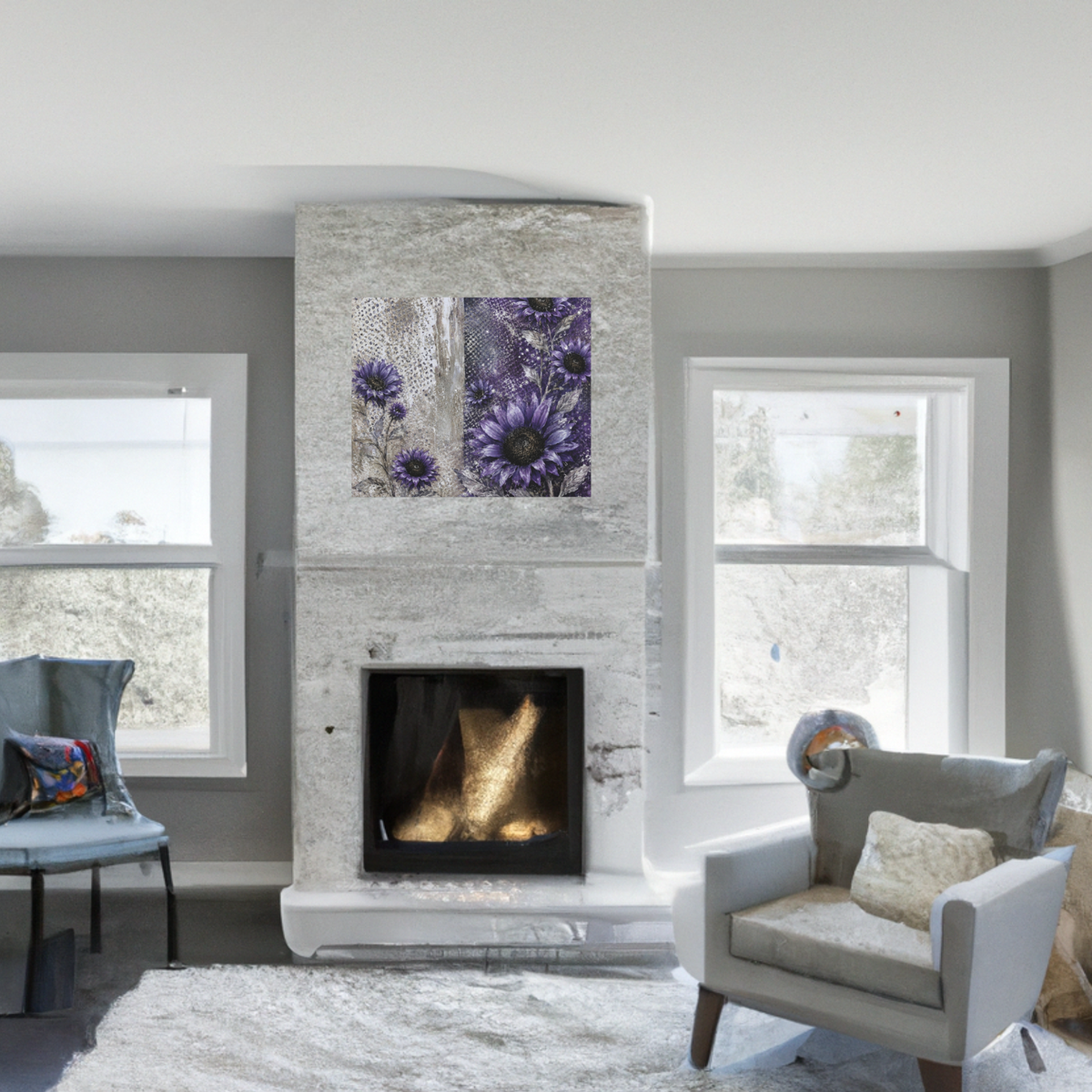 Violet Horizon Canvas Wall Art