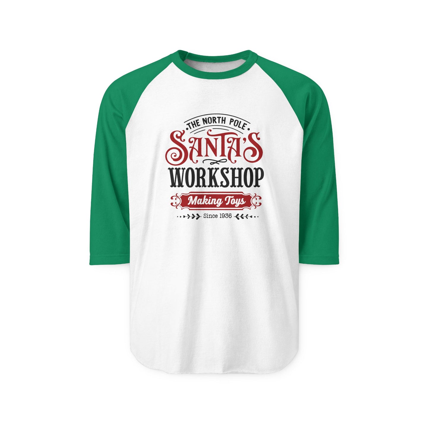 Santa’s Workshop Baseball Tee