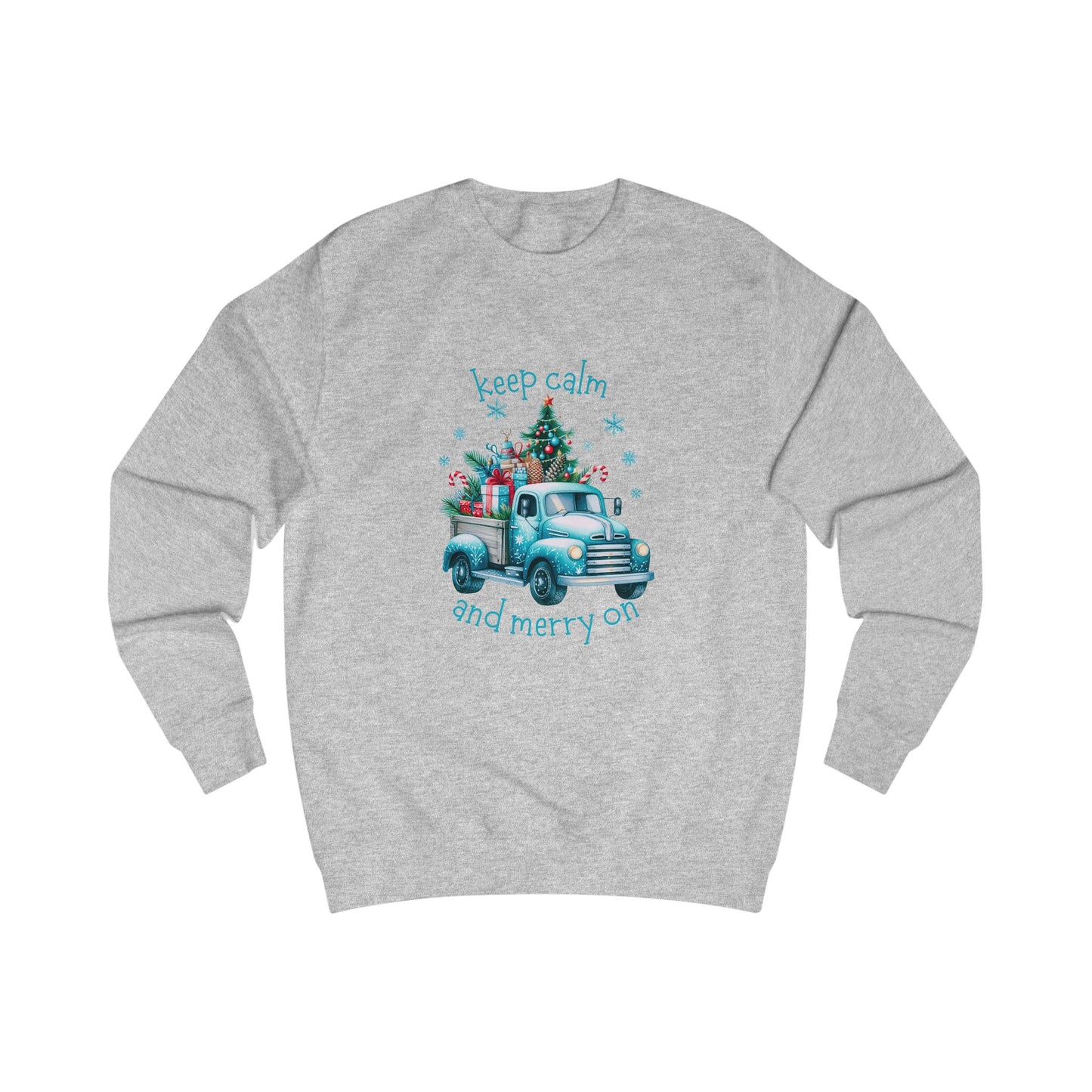 Keep Calm And Merry On Crewneck Sweatshirt