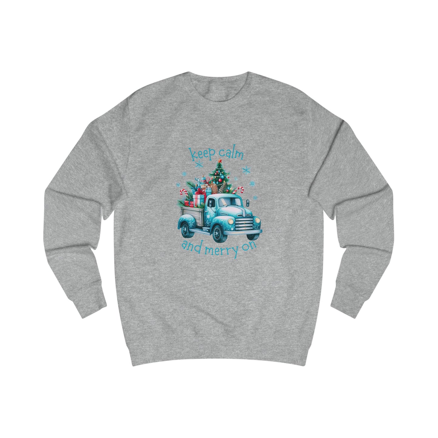 Keep Calm And Merry On Crewneck Sweatshirt