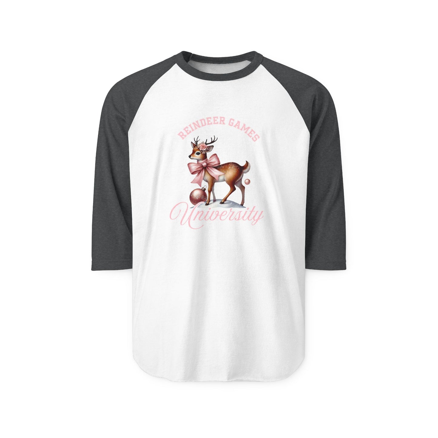 Reindeer Games University Baseball Tee