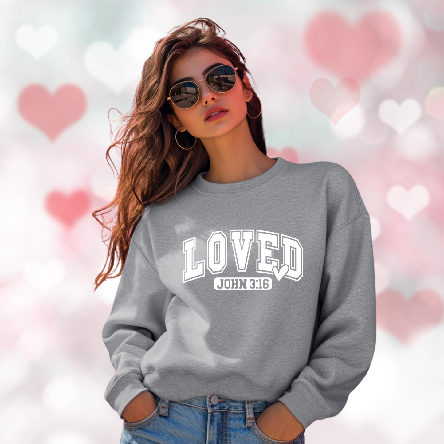 Loved John 3:16 Crewneck Sweatshirt