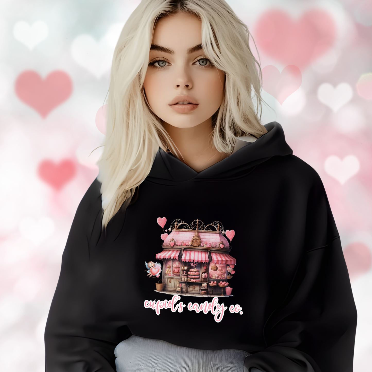 Cupid’s Candy Co. Crop Hoodie