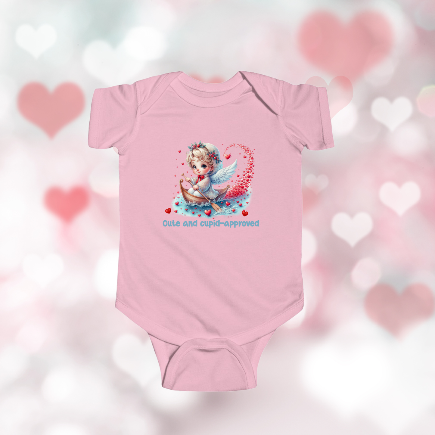 Cute And Cupid Approved Infant Short Sleeve Onesie