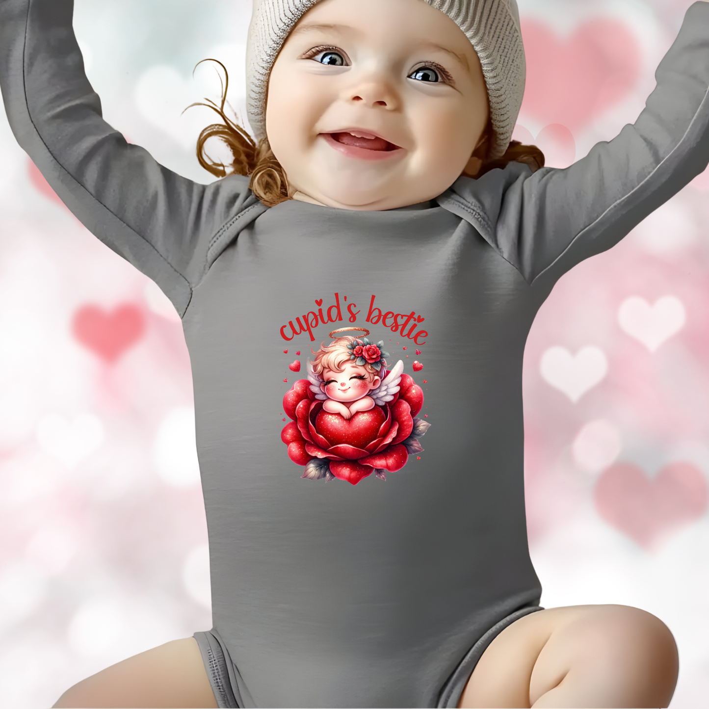 Cupid’s Bestie Infant Long Sleeve Onesie