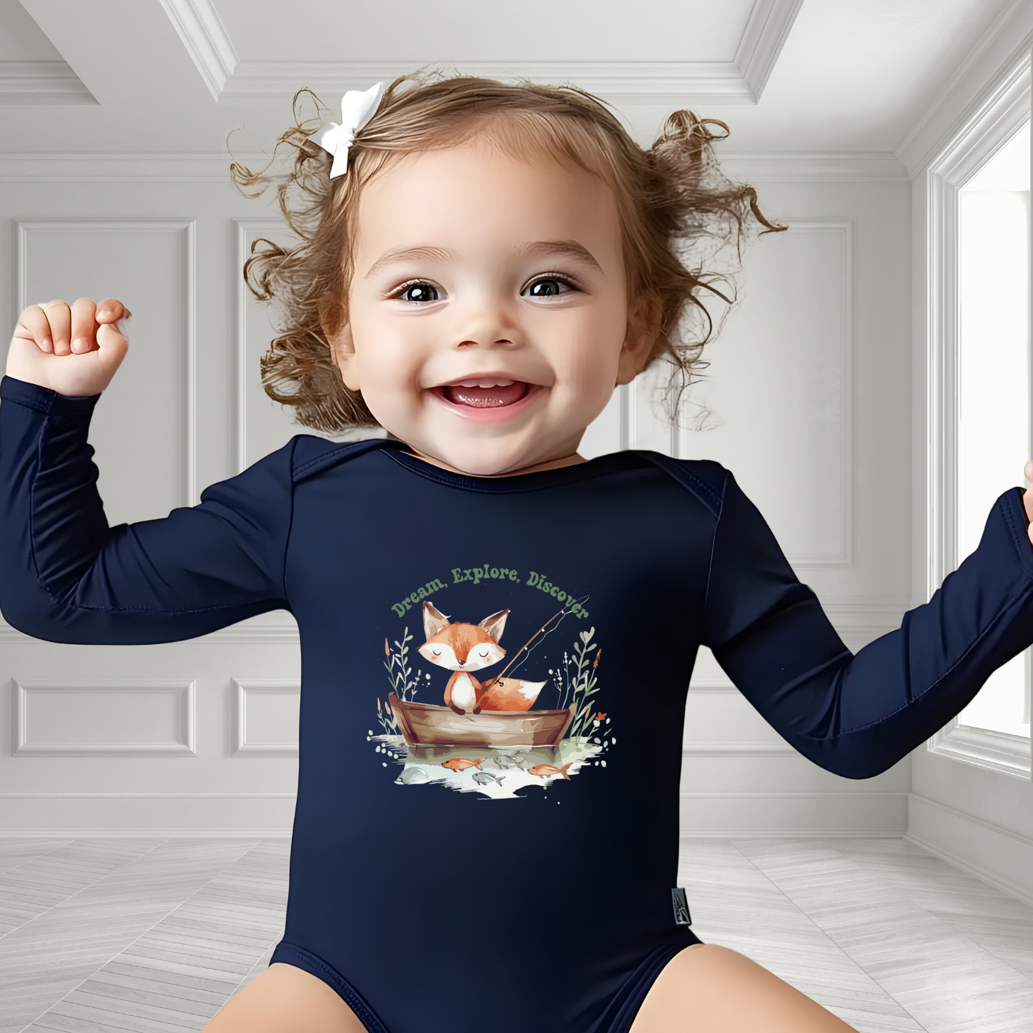 Dream, Explore, Discover Infant Long Sleeve Onesie