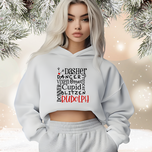 Rudolph Crop Hoodie