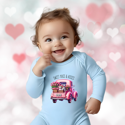 Sweet Hugs & Kisses Long Sleeve Onesie