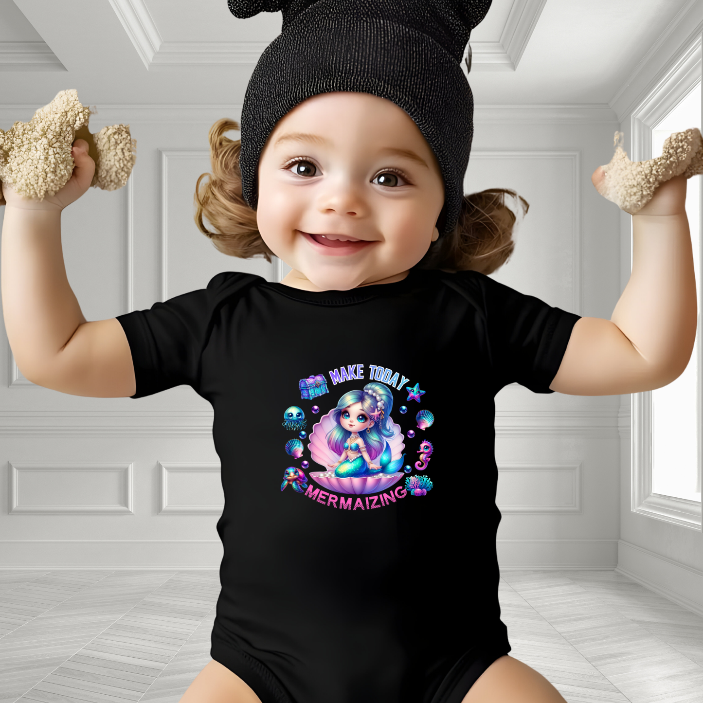Make Today Mermaizing Infant Short Sleeve Onesie