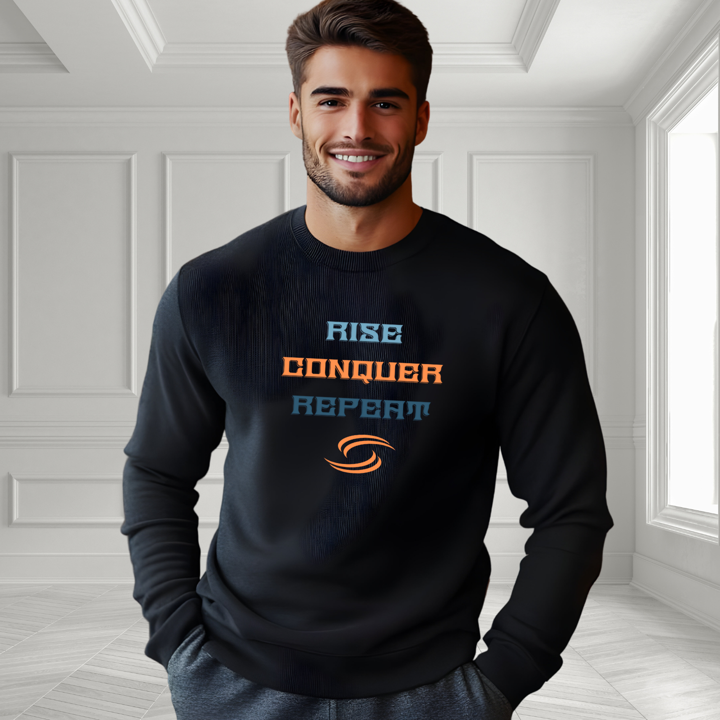 Rise, Conquer, Repeat Crewneck Sweatshirt