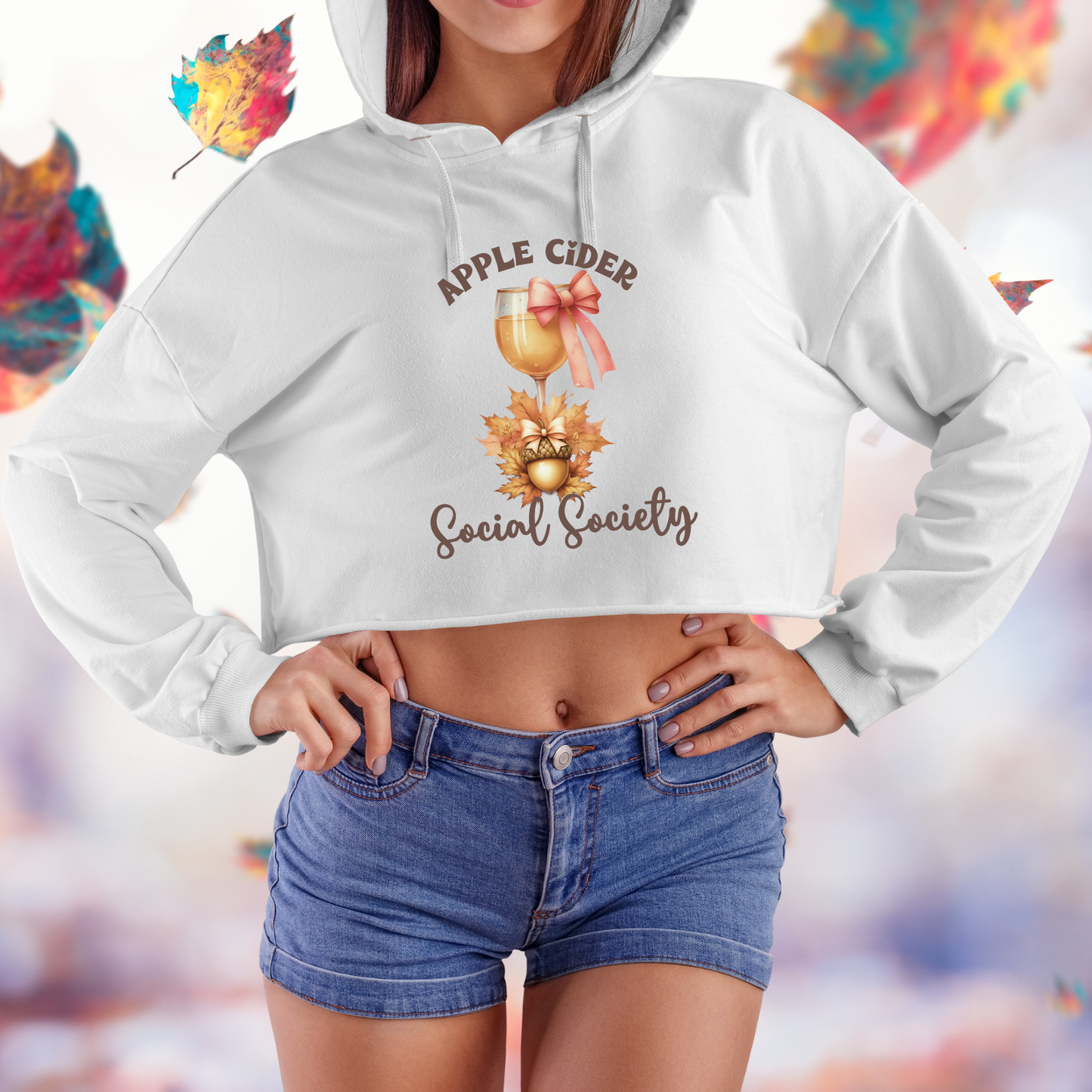 Apple Cider Social Society Crop Hoodie
