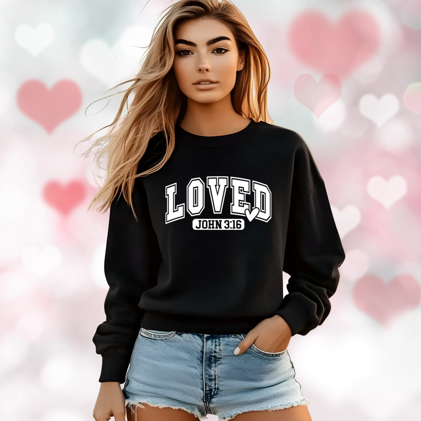 Loved John 3:16 Crewneck Sweatshirt