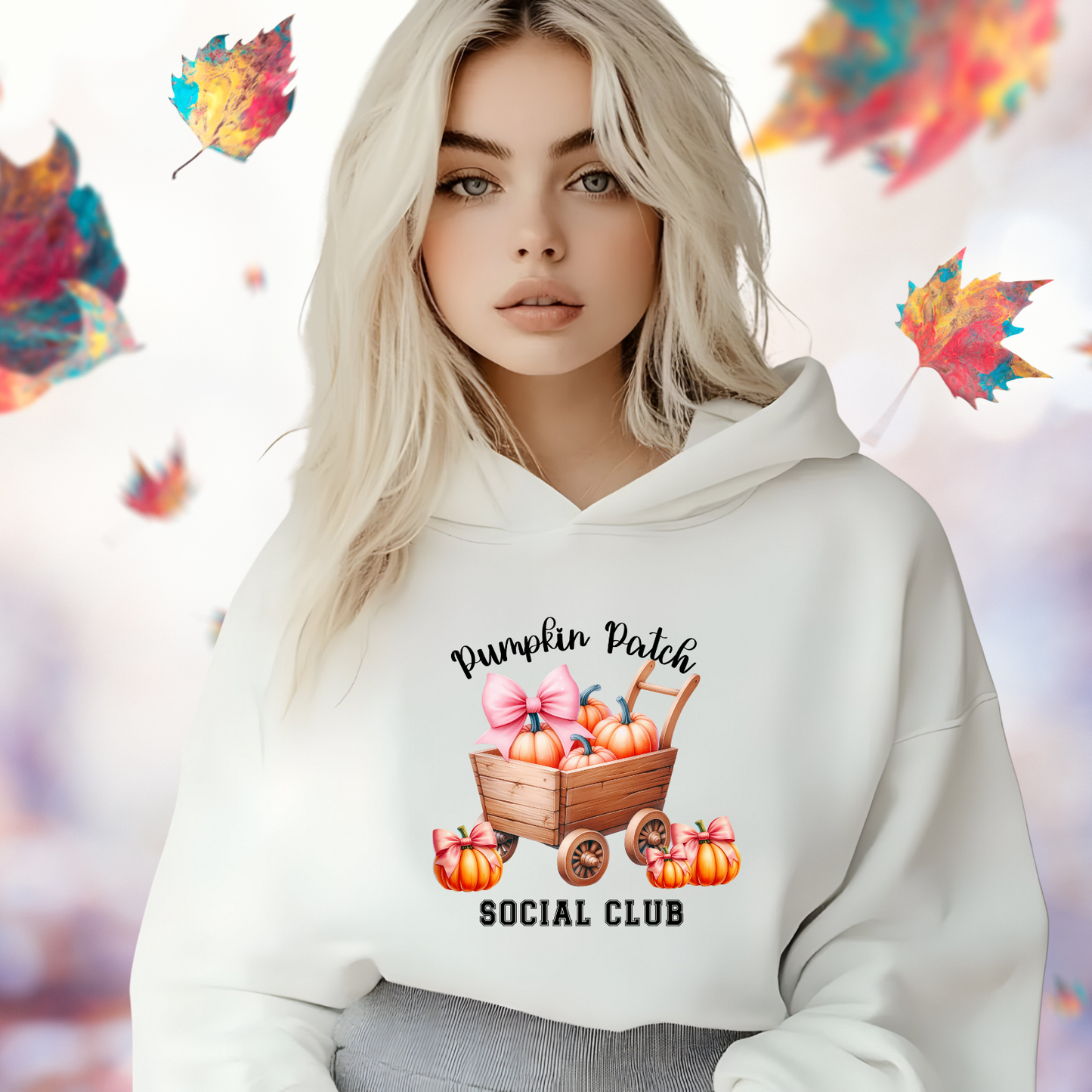 Pumpkin Patch Social Club Crop Hoodie