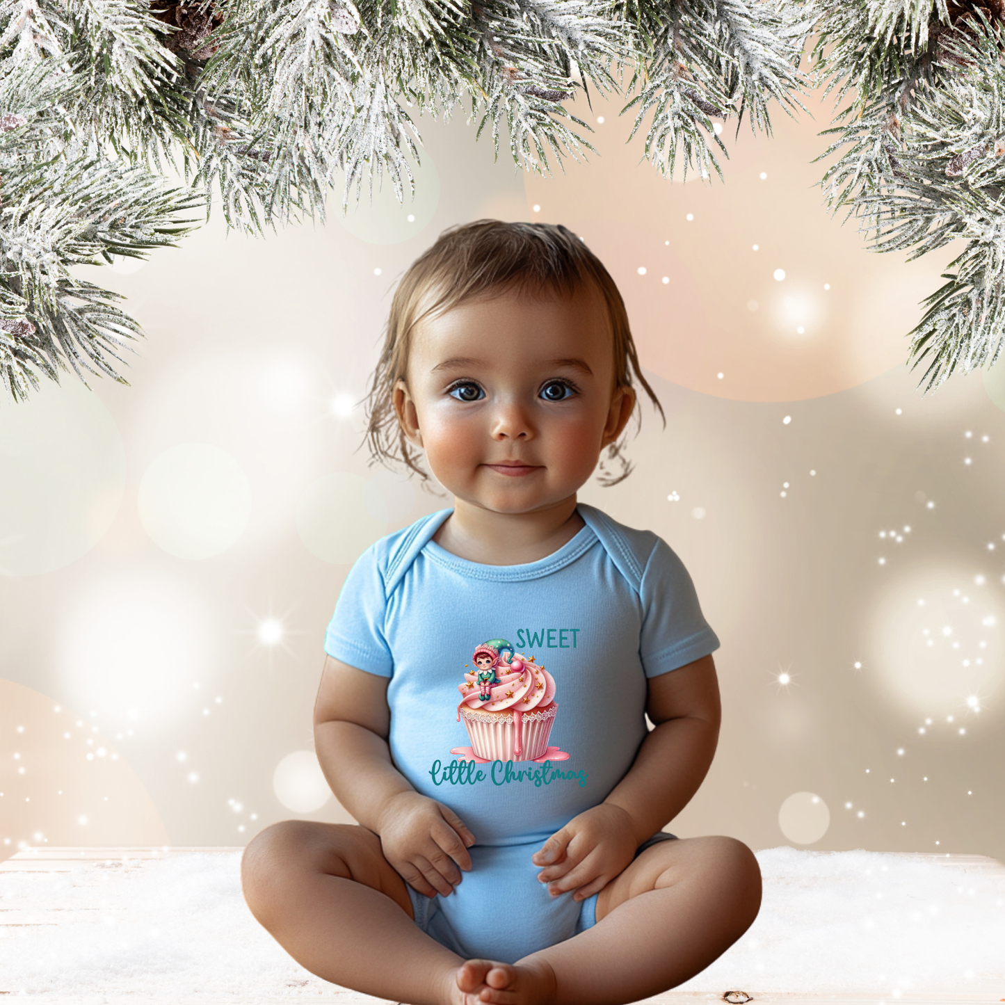 Sweet Little Christmas Infant Short Sleeve Onesie