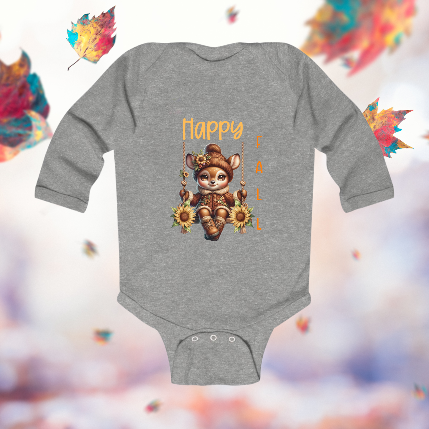Happy Fall Infant Long Sleeve Onesie