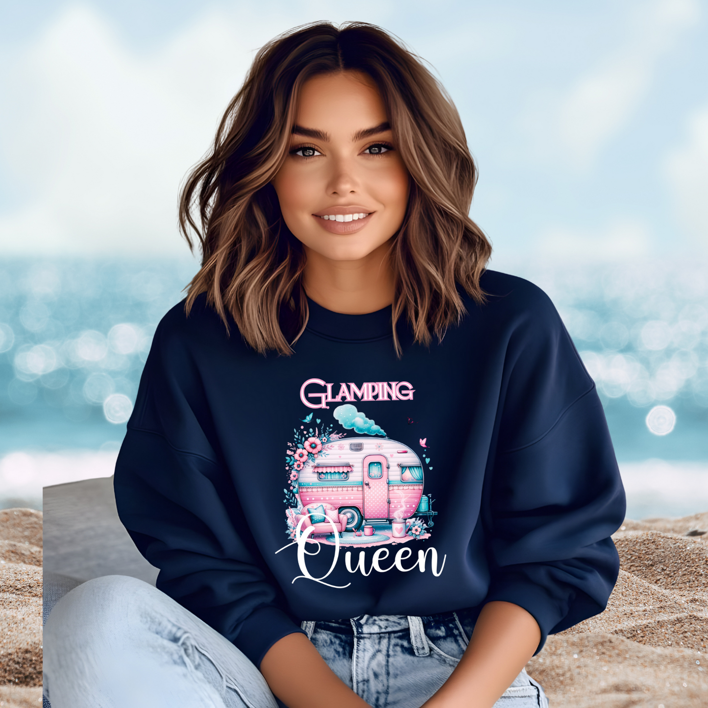 Glamping Queen Crewneck Sweatshirt
