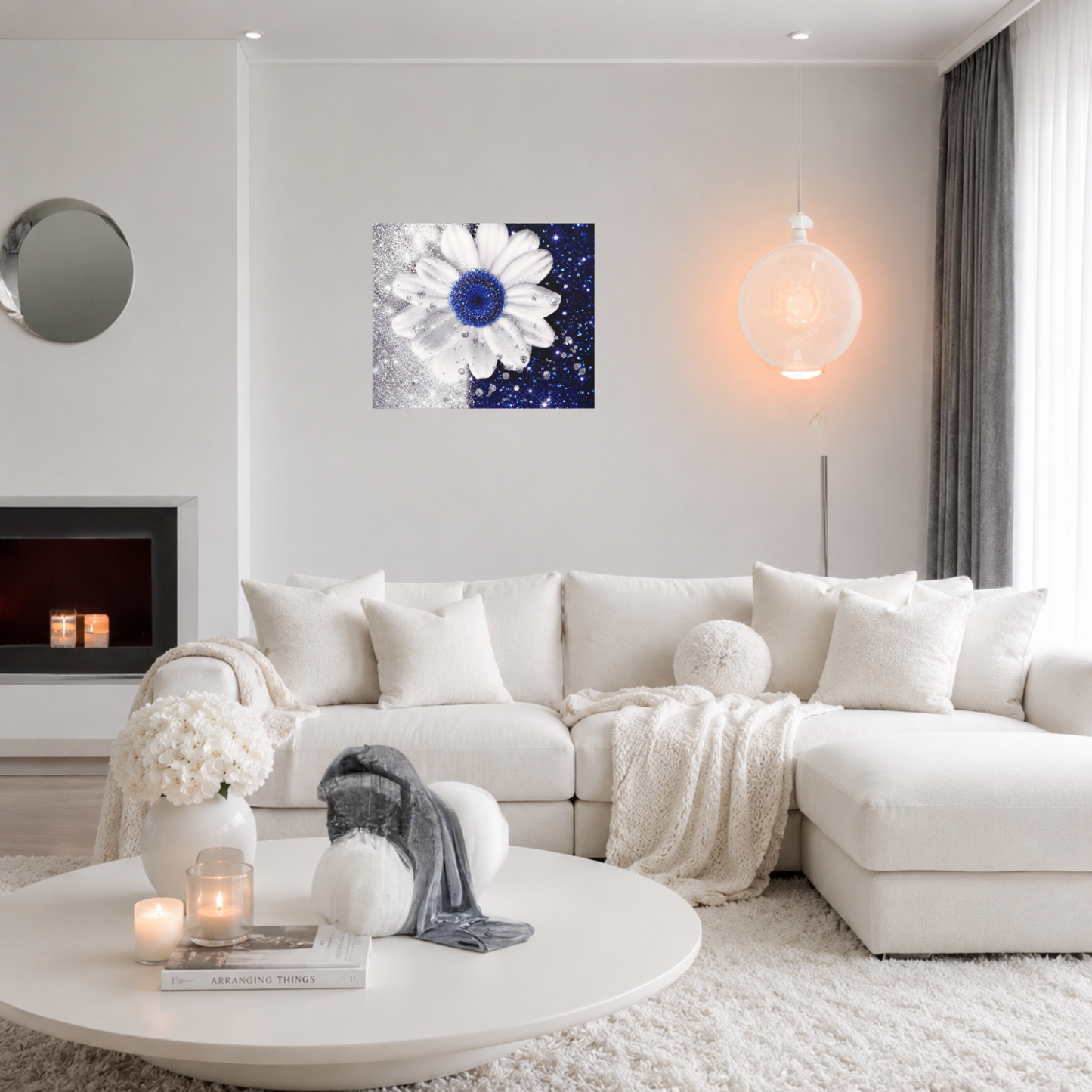 Glittering Sapphire Canvas Wall Art