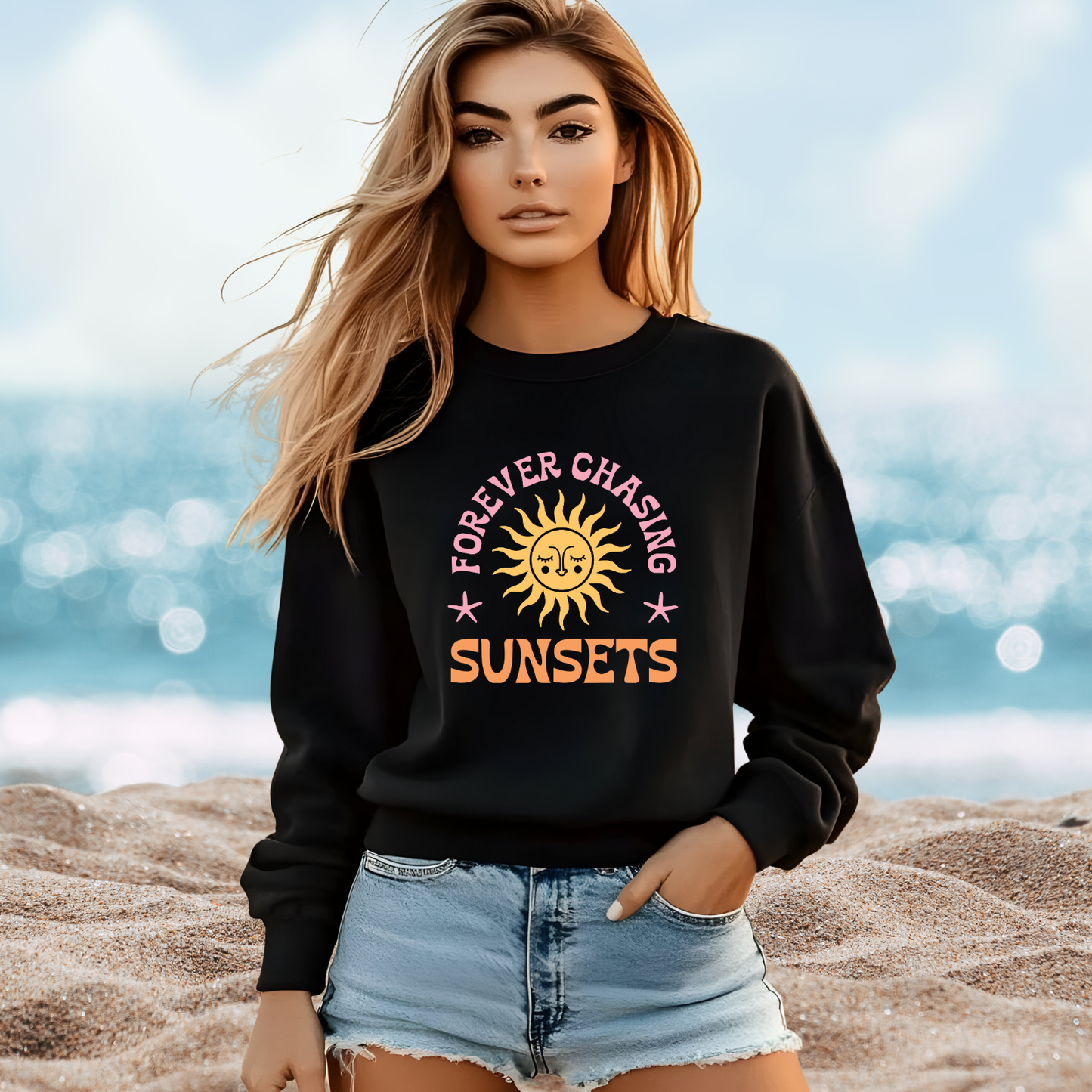 Forever Chasing Sunsets Crewneck Sweatshirt