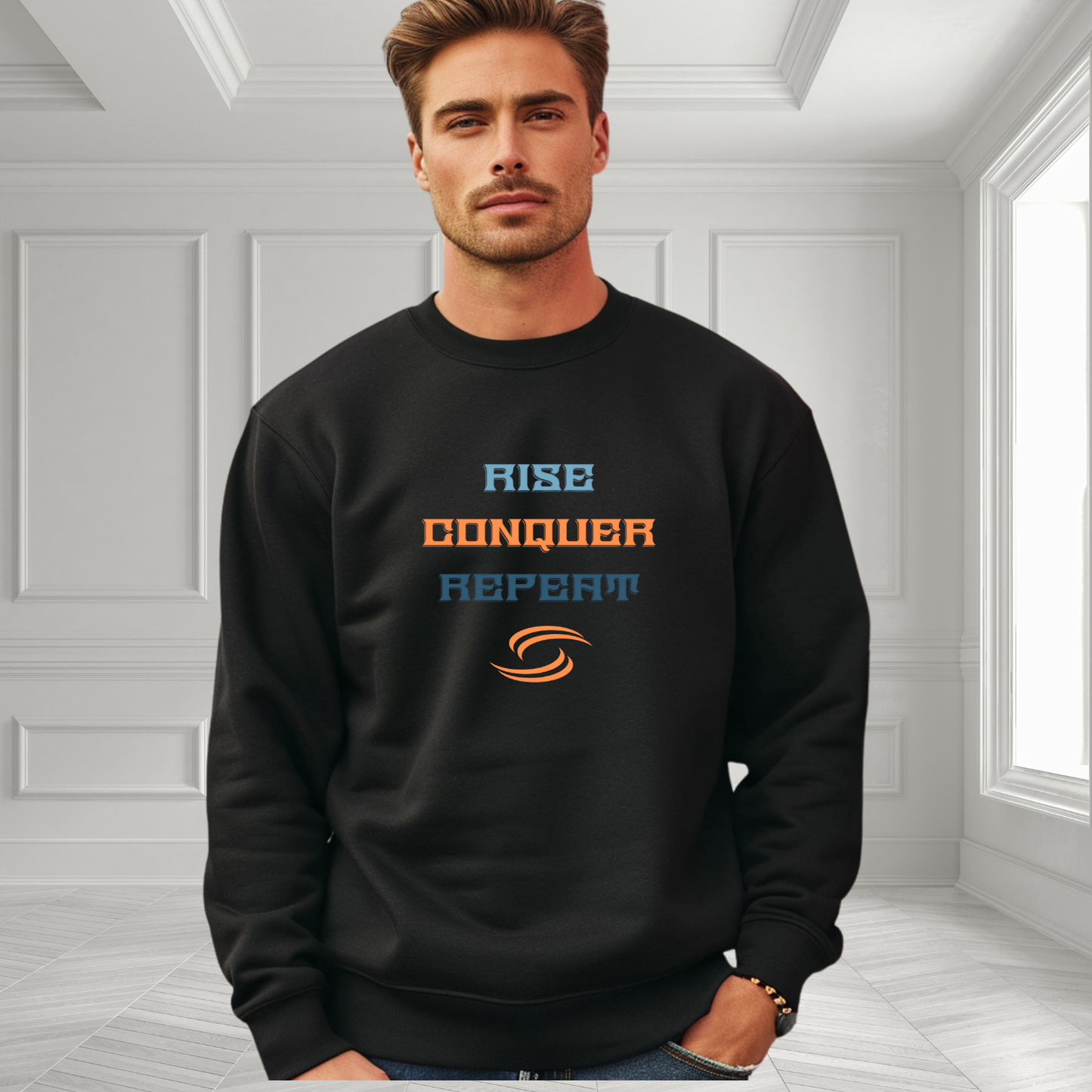 Rise, Conquer, Repeat Crewneck Sweatshirt