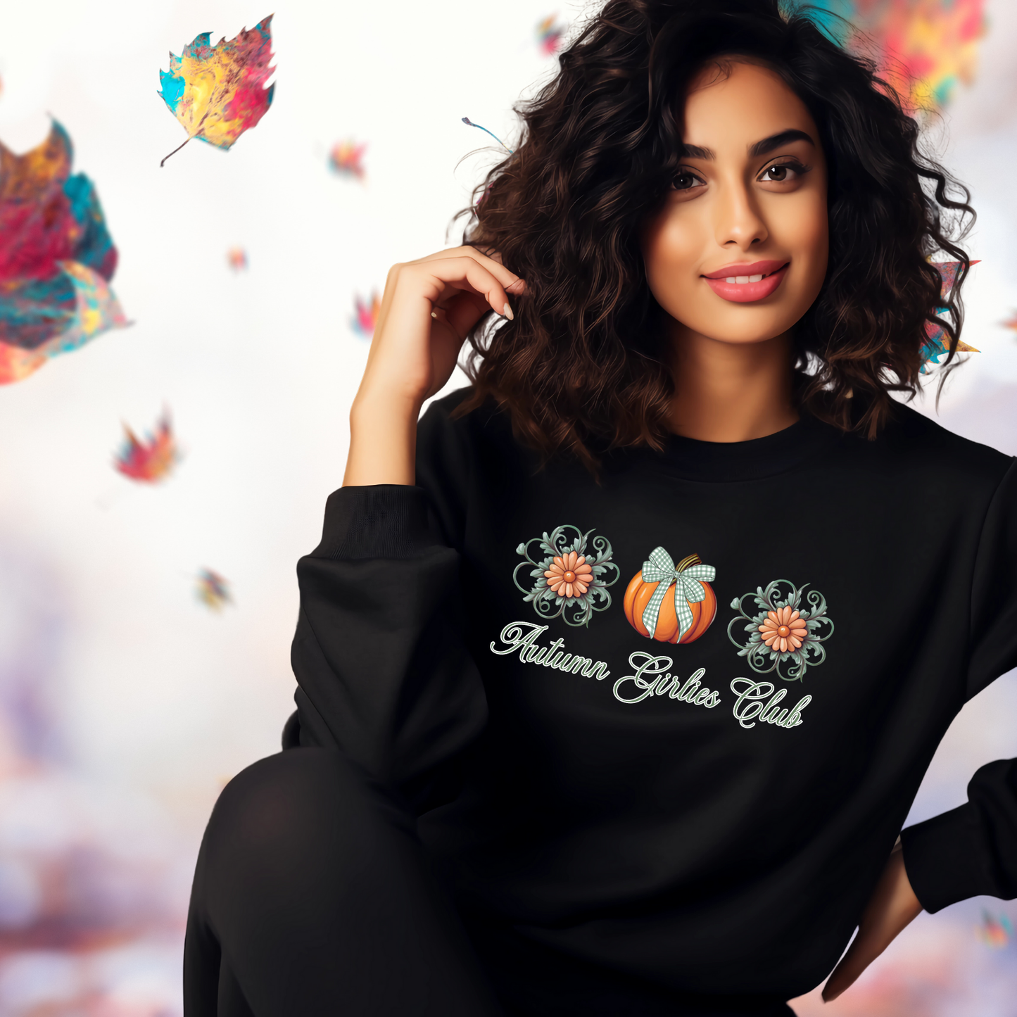 Autumn Girlies Club Crewneck Sweatshirt