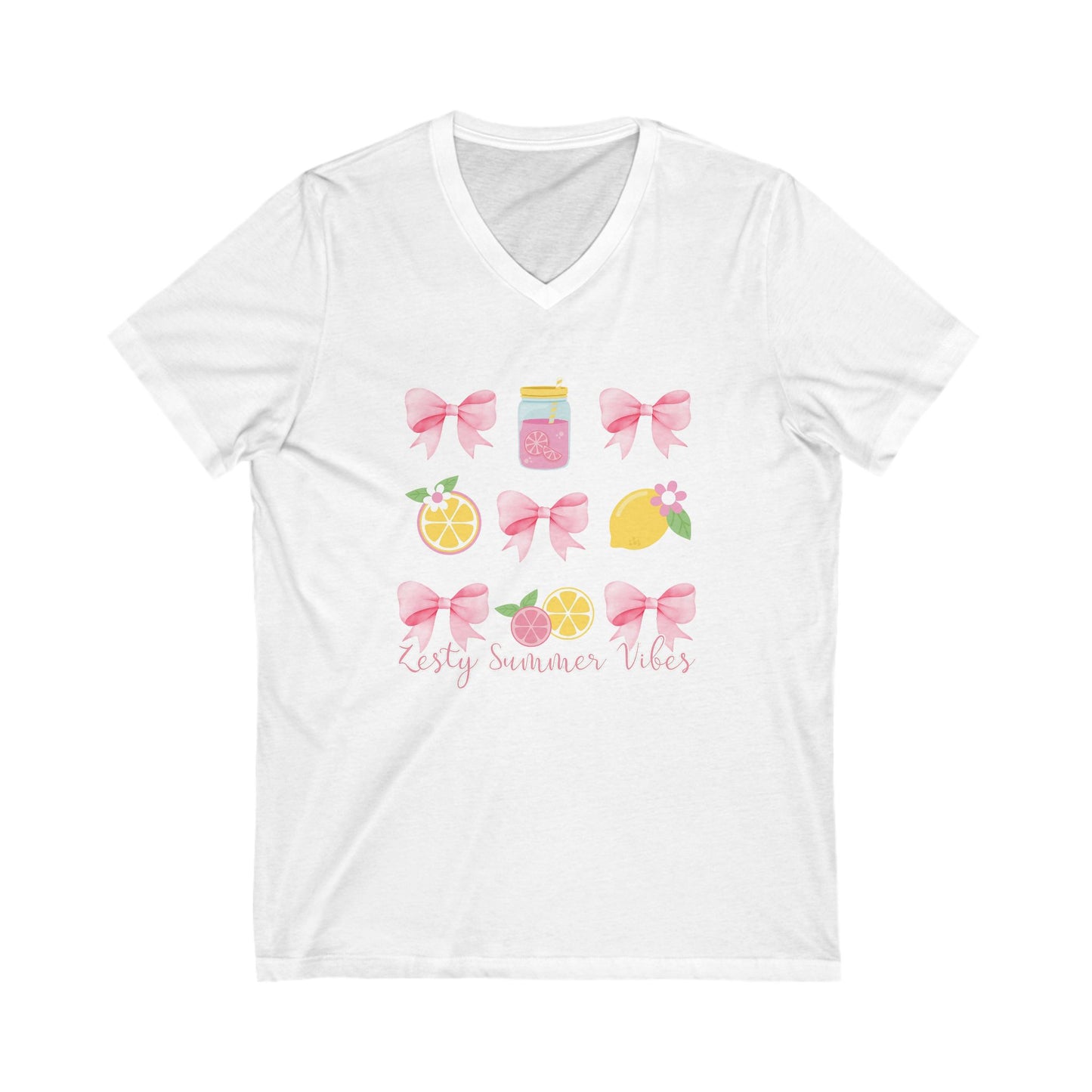 Zesty Summer Vibes V-Neck Tee