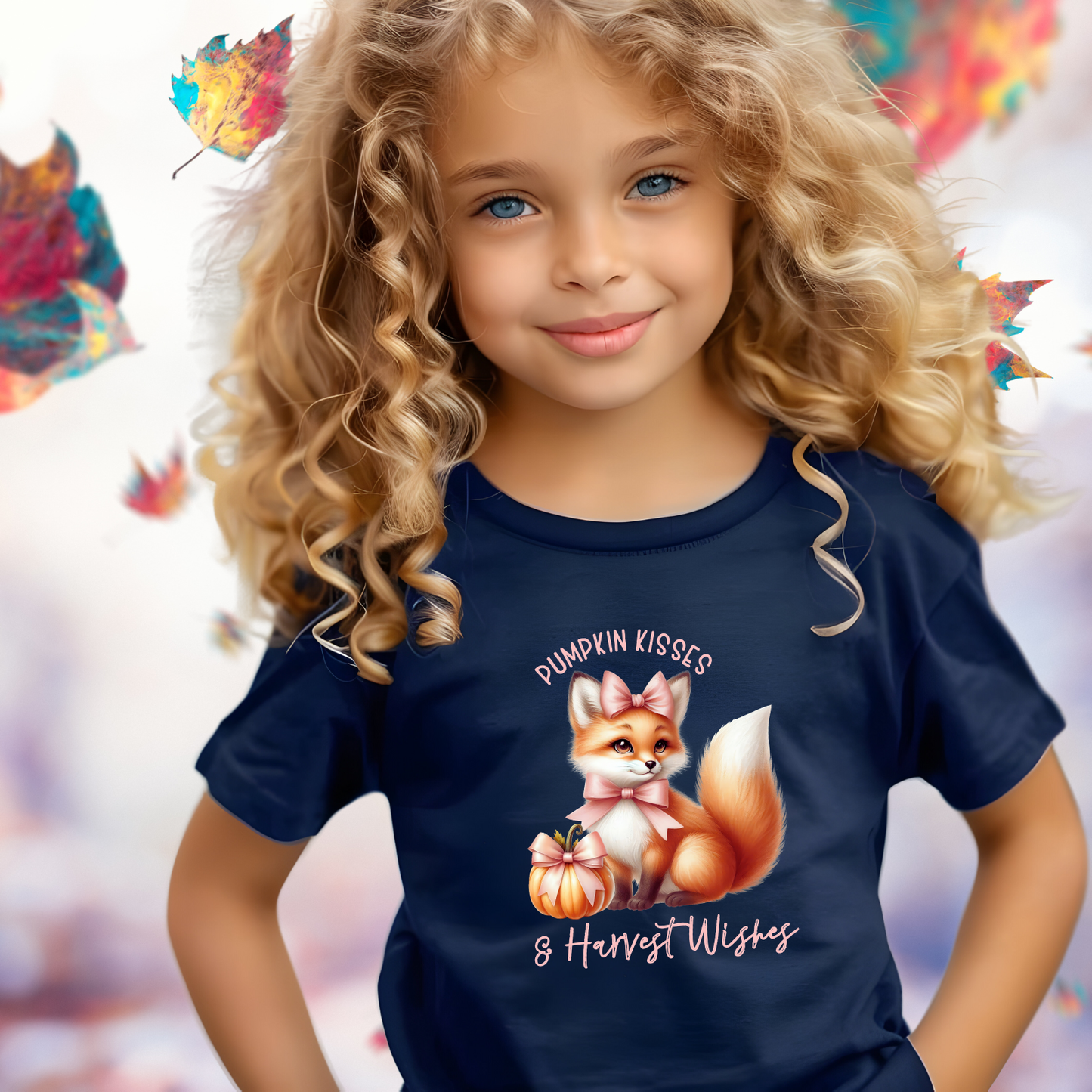 Pumpkin Kisses & Harvest Wishes Kid’s T-Shirt
