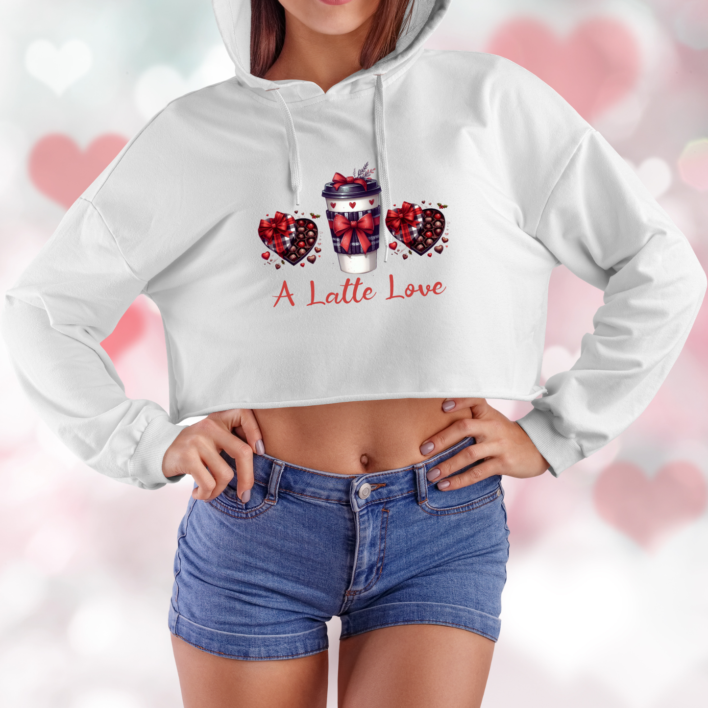 A Latte Love Crop Hoodie
