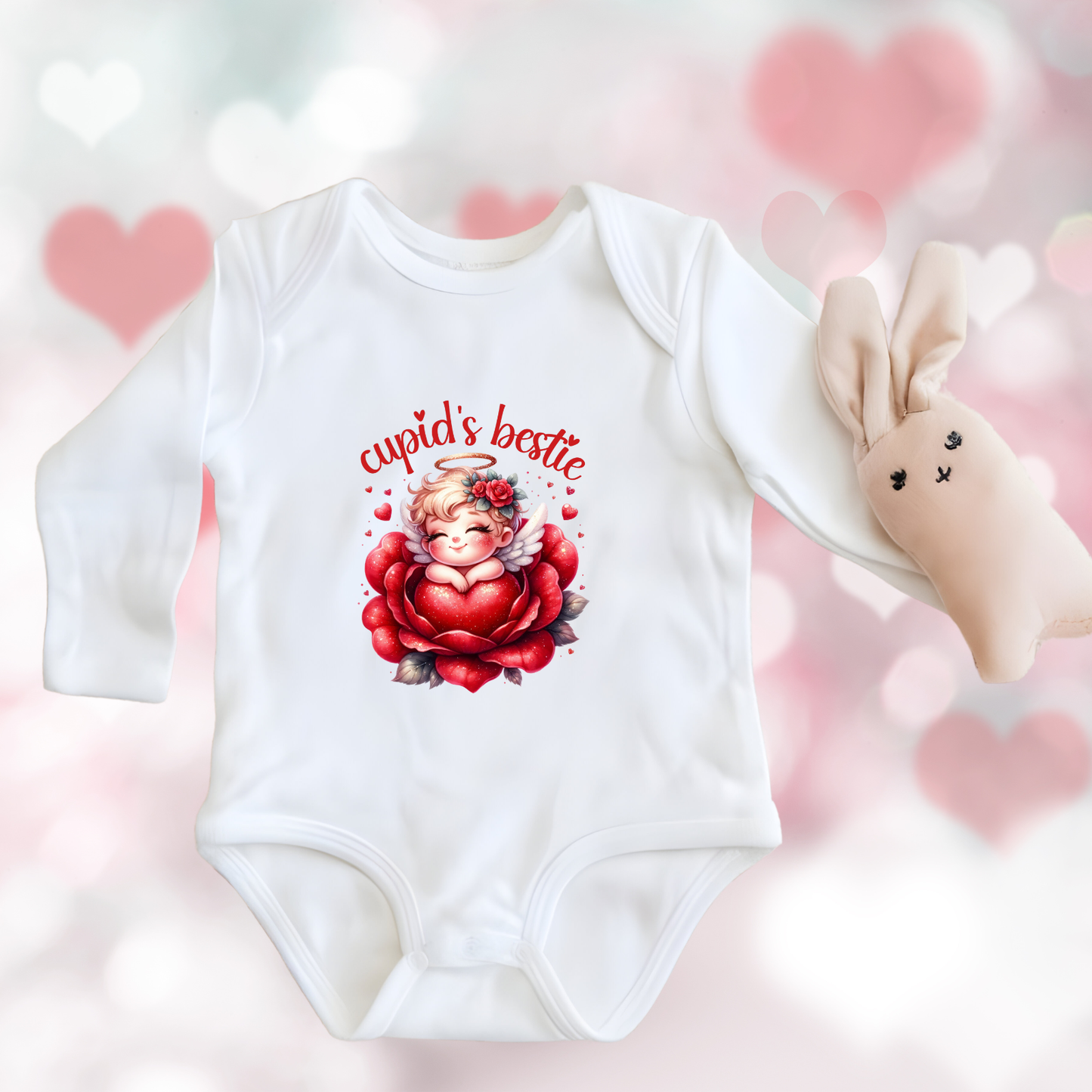 Cupid’s Bestie Infant Long Sleeve Onesie