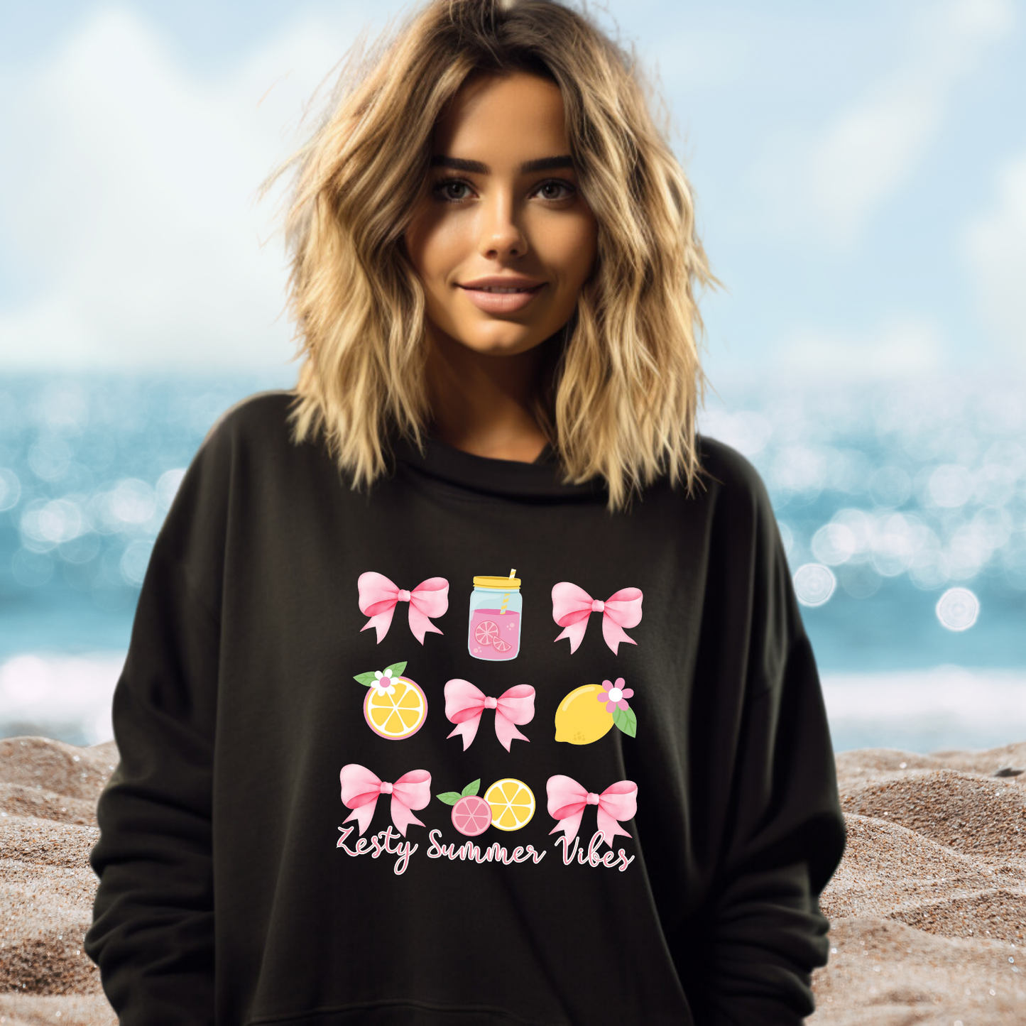Zesty Summer Vibes Crewneck Sweatshirt