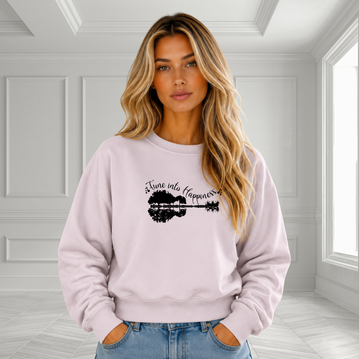 Tune Into Happiness Crewneck Sweatshirt