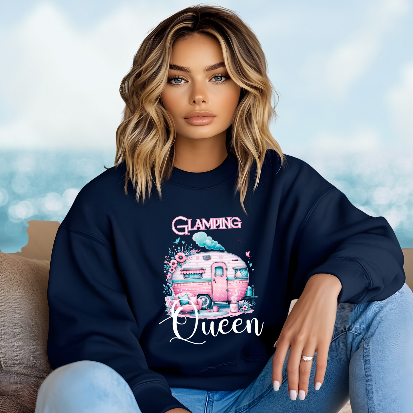 Glamping Queen Crewneck Sweatshirt